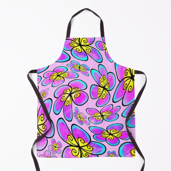 Item preview, Retro 1960's Pink, Purple, Yellow Twirled Floral Pattern designed and sold by DEC02.
