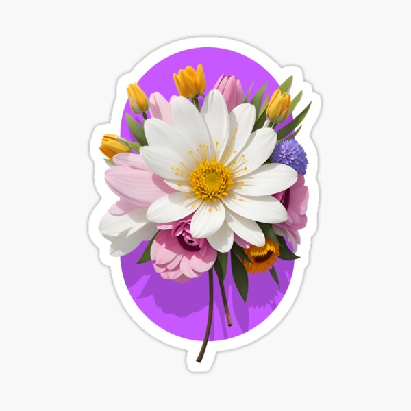 A beautiful colourful flowers Sticker