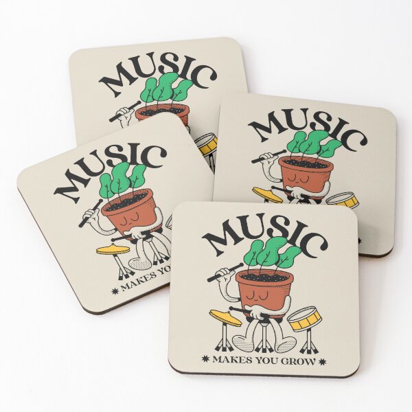 Item preview, Music Makes You Grow Plant Drummer designed and sold by B-Sharp-.