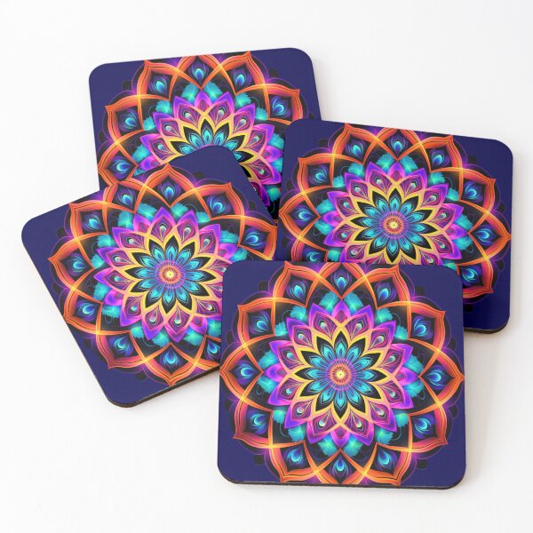 Item preview, Flower mandala fluorescent, blacklight marigold designed and sold by Atelier-Arcano.