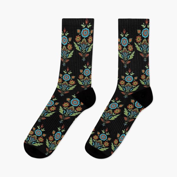 Aperçu de l'œuvre Composition florale motif d'art ethnique indien créée et vendue par worldways.