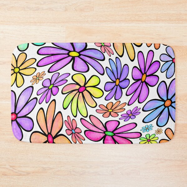 Item preview, Retro 1960's Pink, Purple, Yellow Twirled Flower Pattern designed and sold by DEC02.
