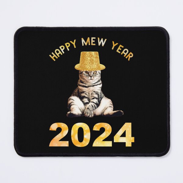 Item preview, Happy Mew Year 2024 designed and sold by Cat Lady Designs.