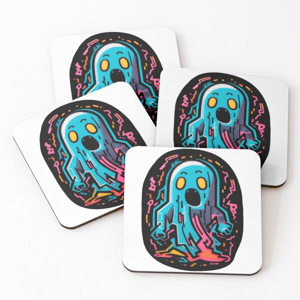 Item preview, Blue Lightning Ghost Sticker designed and sold by spikesNprints.