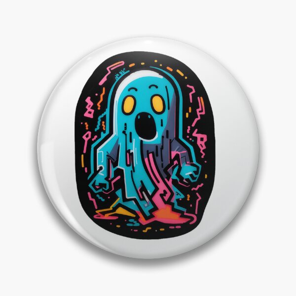 Item preview, Blue Lightning Ghost Sticker designed and sold by spikesNprints.