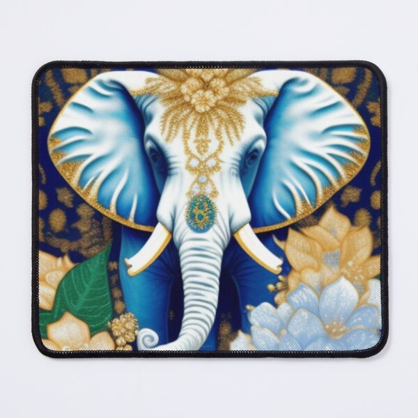 Item preview, Blue elephant floral  designed and sold by Roxburylane.
