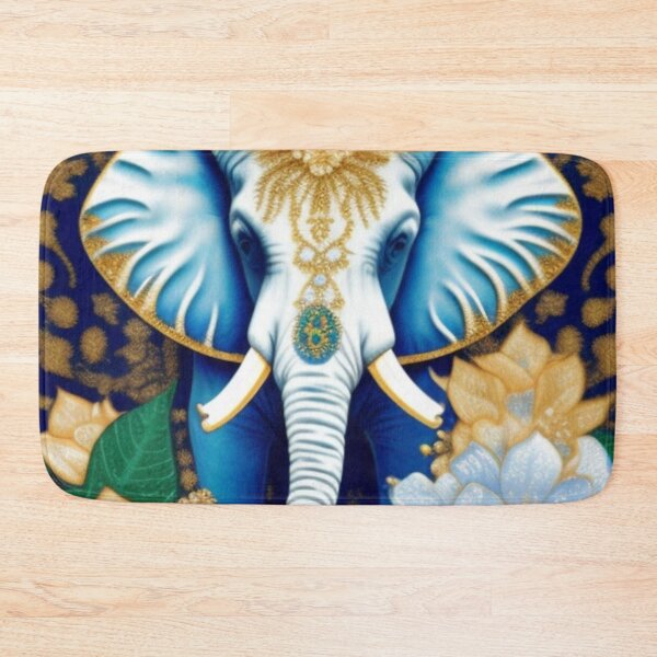 Item preview, Blue elephant floral  designed and sold by Roxburylane.