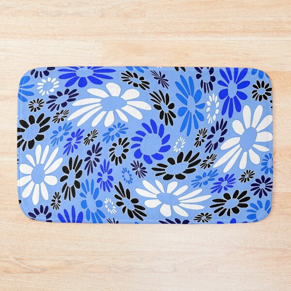 Item preview, Retro 1960's Blue And White Twirled Flower Pattern designed and sold by DEC02.