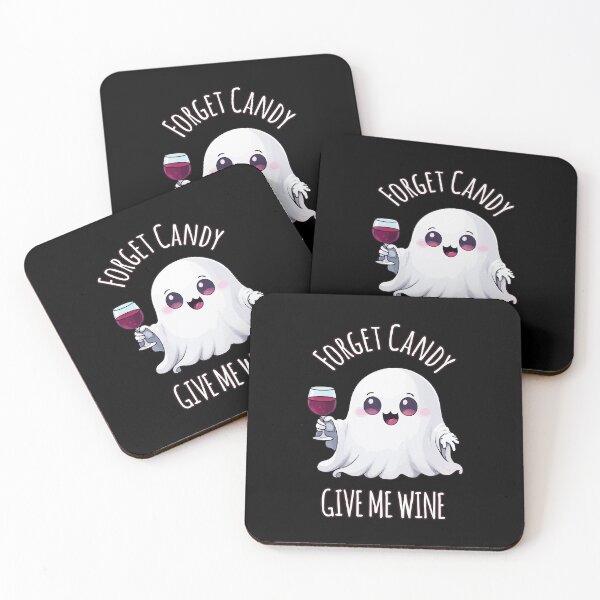 Item preview, Kawaii Halloween Ghost Wine Lover's Delight - Forget Candy, Give Me Wine designed and sold by Ridaelb.