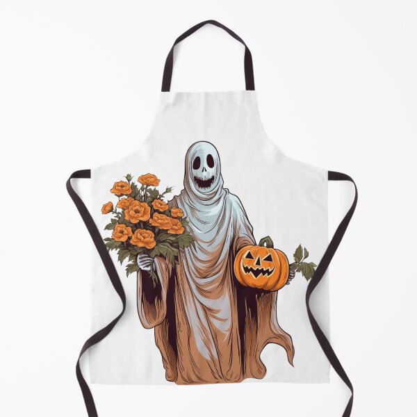 Item preview, Vintage Floral Ghost Halloween with Pumpkin designed and sold by ArtFromBeyond.