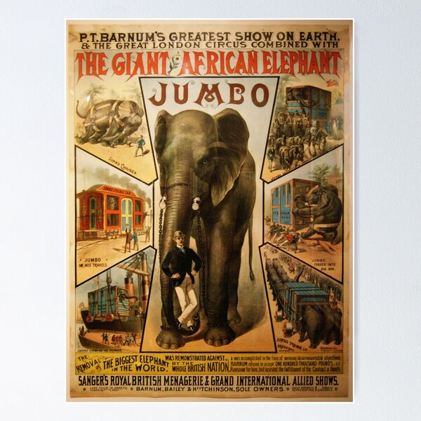 Item preview, Jumbo elephant poster designed and sold by Francespoppy.