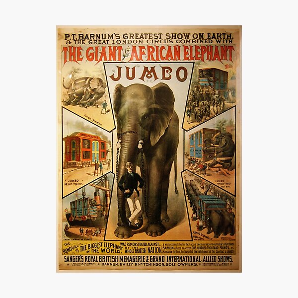 Item preview, Jumbo elephant poster designed and sold by Francespoppy.