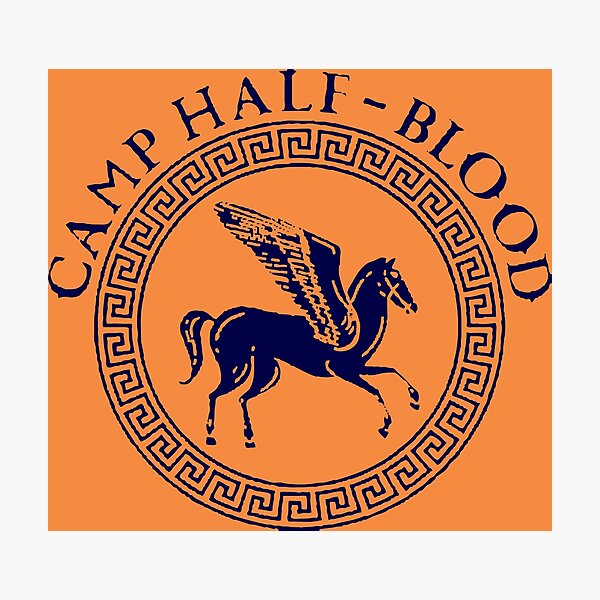 Item preview, percy jackson and the olympians series logo camp half blood t shirt designed and sold by ironpalette.
