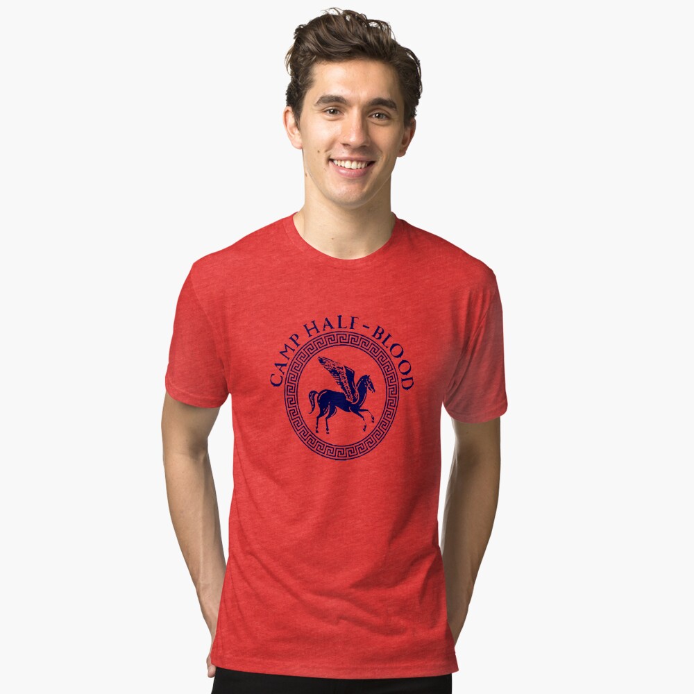 Camp Half-Blood - New Pegasus Design - Classic Fit T-Shirt UNISEX Orange  PJO Percy Jackson Annabeth Chase Short Sleeves