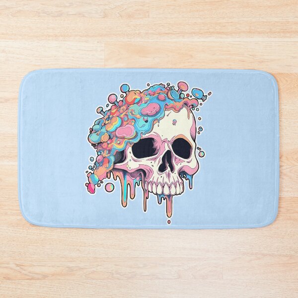 Item preview, Colorful Bubblegum Skull Lollipop Pink and Blue Sweets Juicy Spooky Halloween designed and sold by BubbleBone.
