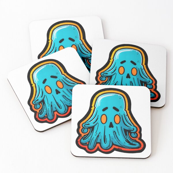 Item preview, Blue Octopus Ghost Sticker designed and sold by spikesNprints.