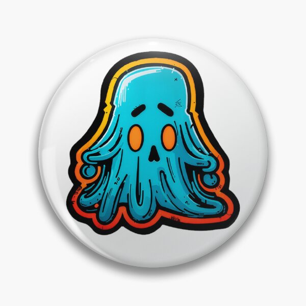 Item preview, Blue Octopus Ghost Sticker designed and sold by spikesNprints.