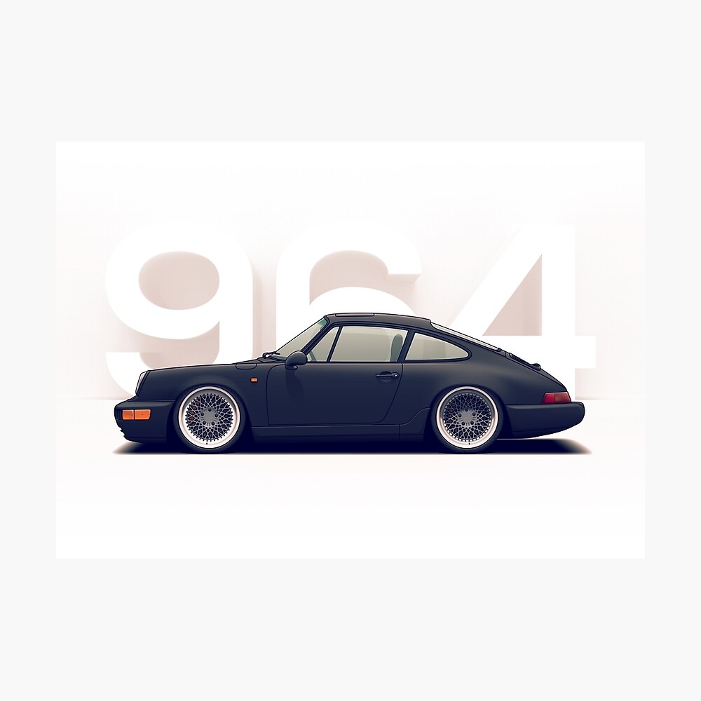 German Porsche 964 Poster 