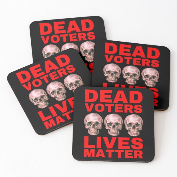 Item preview, Halloween Dead Voters Lives Matter hot red  designed and sold by Hiremeamerica.