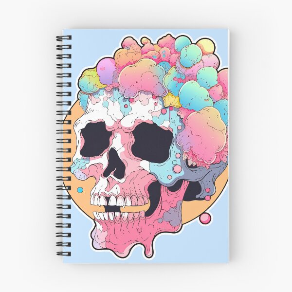 Item preview, Colorful Bubblegum Skull Lollipop Pink and Blue Sweets Juicy Spooky Halloween designed and sold by BubbleBone.