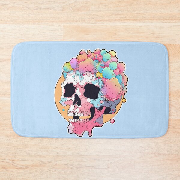 Item preview, Colorful Bubblegum Skull Lollipop Pink and Blue Sweets Juicy Spooky Halloween designed and sold by BubbleBone.