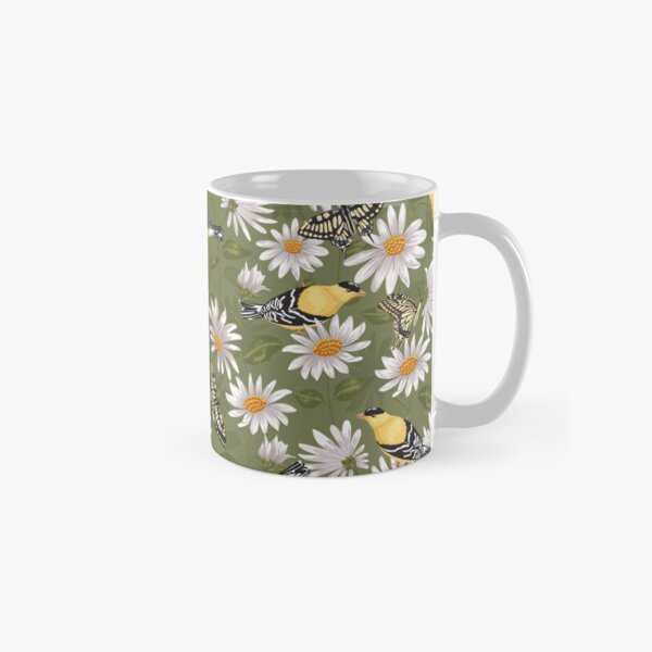Goldfinches and White Asters Classic Mug