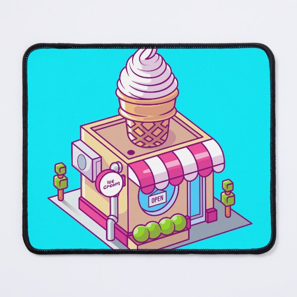 Item preview, Isometric Ice Cream Shop Building: A Sweet Treat for Your Design designed and sold by hjian8219.