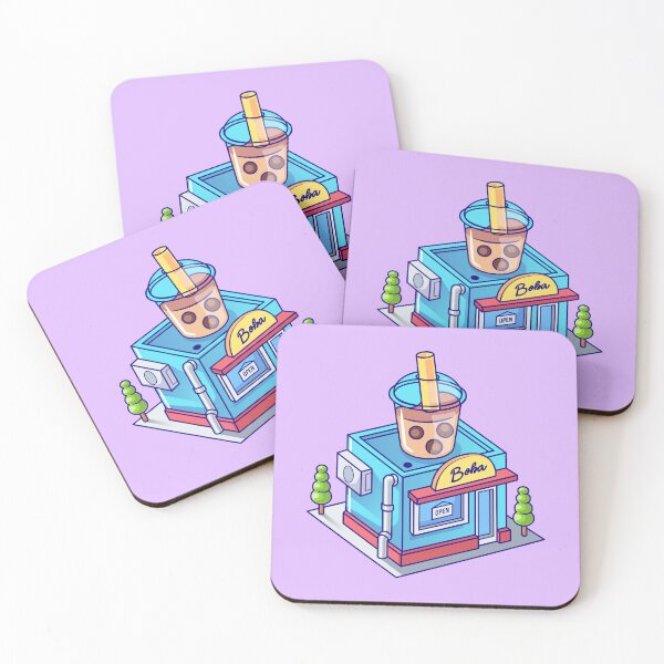 Item preview, "Isometric Boba Milk Tea Shop: A Sip of Delightful Design designed and sold by hjian8219.