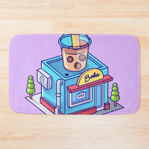 Item preview, "Isometric Boba Milk Tea Shop: A Sip of Delightful Design designed and sold by hjian8219.