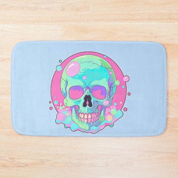 Item preview, Colorful Bubblegum Skull Lollipop Pink and Blue Sweets Juicy Spooky Halloween designed and sold by BubbleBone.