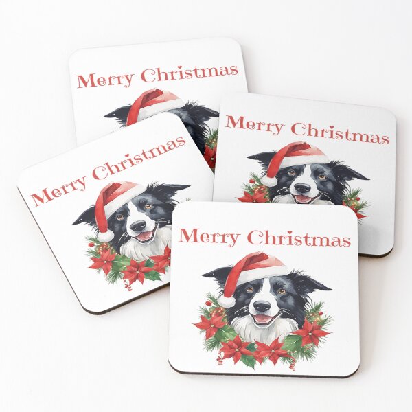 Item preview, Merry Christmas, Border Collie,  Flowers, Holiday, Seasonal  designed and sold by BirdsnStuff.