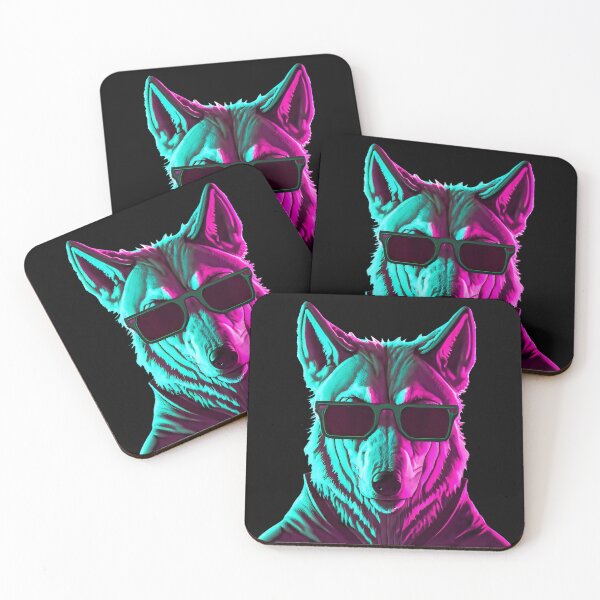 Item preview, Neon Wolf Wearing Shades designed and sold by zexos.
