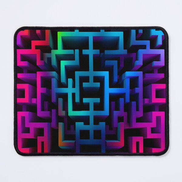 Item preview, Neon Maze Pattern - Colorful and Symmetrical Design designed and sold by alaa-mously.