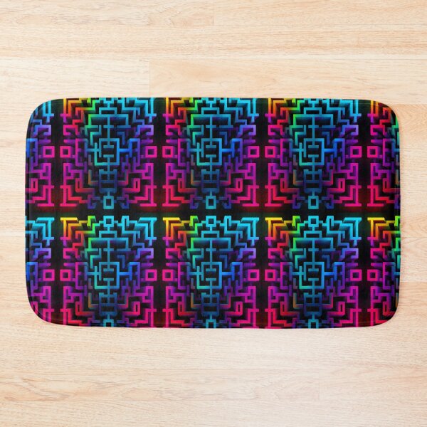 Item preview, Neon Maze Pattern - Colorful and Symmetrical Design designed and sold by alaa-mously.