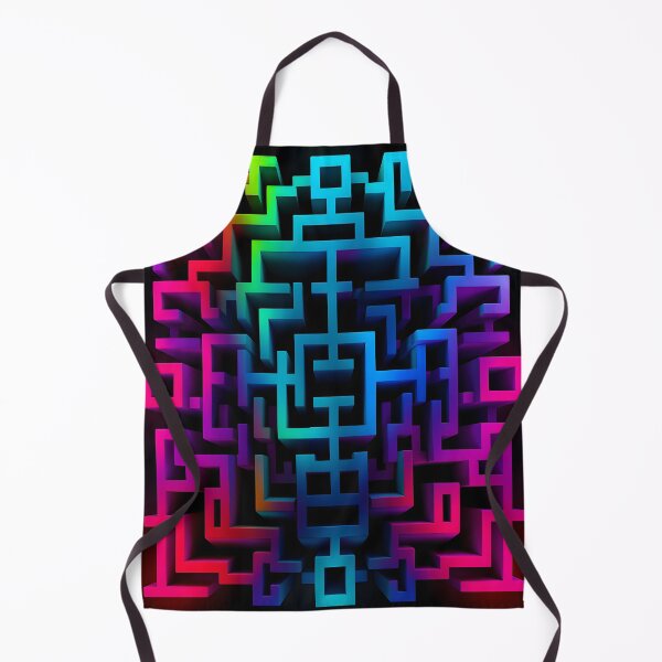 Item preview, Neon Maze Pattern - Colorful and Symmetrical Design designed and sold by alaa-mously.