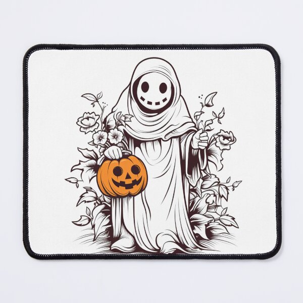 Item preview, Vintage Floral Ghost Halloween with Pumpkin designed and sold by ArtFromBeyond.