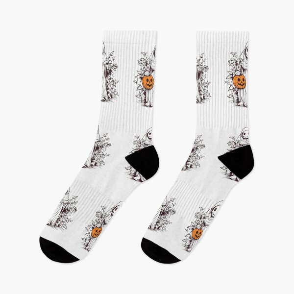 Item preview, Vintage Floral Ghost Halloween with Pumpkin designed and sold by ArtFromBeyond.