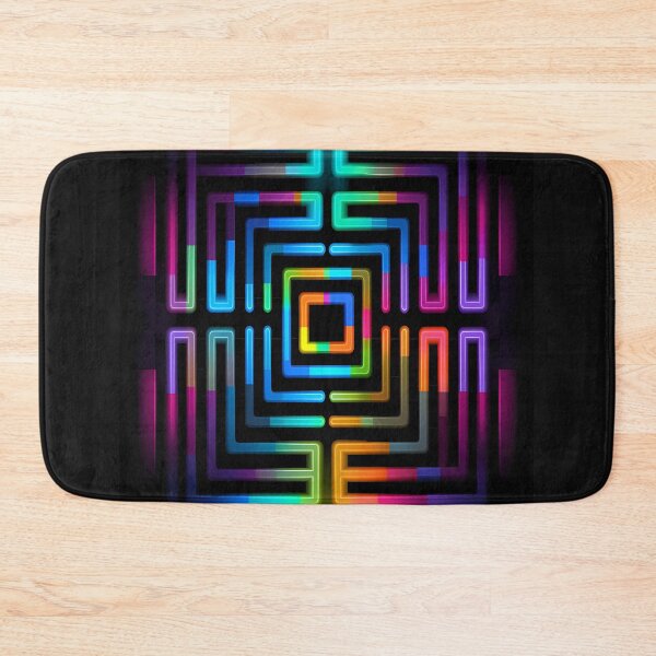 Item preview, Square Maze Pattern - Neon and Geometric Design designed and sold by alaa-mously.