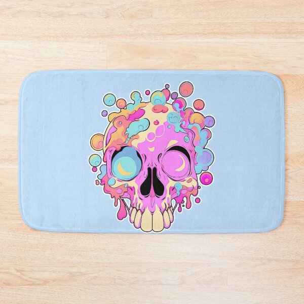 Item preview, Colorful Bubblegum Skull Lollipop Pink and Blue Sweets Juicy Spooky Halloween designed and sold by BubbleBone.