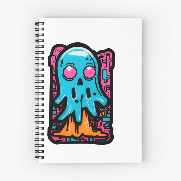 Item preview, Blue Squid Ghost Sticker designed and sold by spikesNprints.