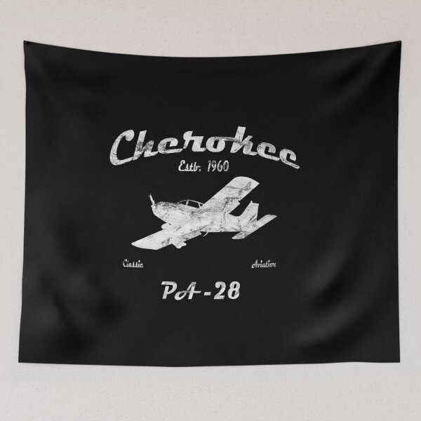 Item preview, PA28 Cherokee "Since 1960" Classic Aviation Airplane Pilot Vintage Design designed and sold by RealPilotDesign.