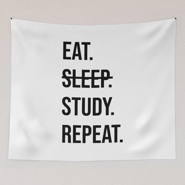 Item preview, EAT. SLEEP(NOT). STUDY. REPEAT designed and sold by Stocksjohn.