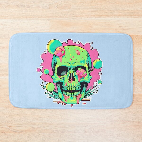Item preview, Colorful Bubblegum Skull Lollipop Pink and Blue Sweets Juicy Spooky Halloween designed and sold by BubbleBone.