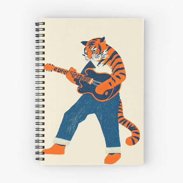 Aperçu de l'œuvre Impression risographe minimaliste / Tiger Rockstar créée et vendue par SubtleMetSimple.