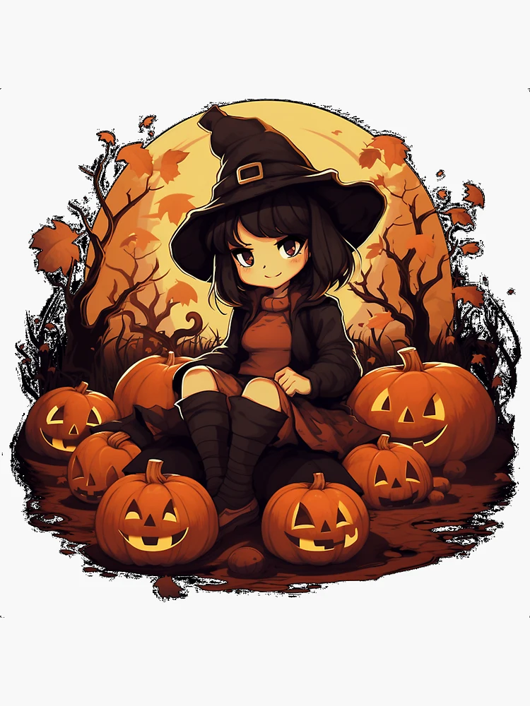 Halloween Anime Girl Sticker for Sale by HQualityClothes