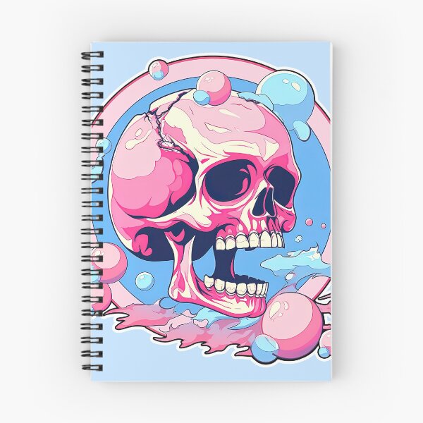 Item preview, Colorful Bubblegum Skull Lollipop Pink and Blue Sweets Juicy Spooky Halloween designed and sold by BubbleBone.