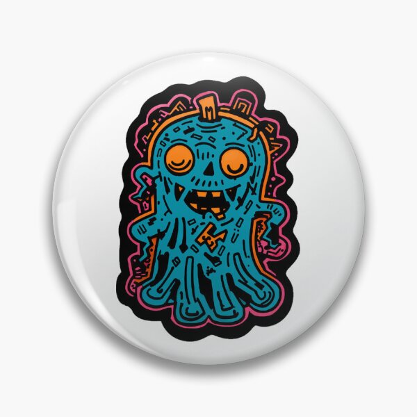 Item preview, Blue Singing Octopus Ghost Sticker designed and sold by spikesNprints.