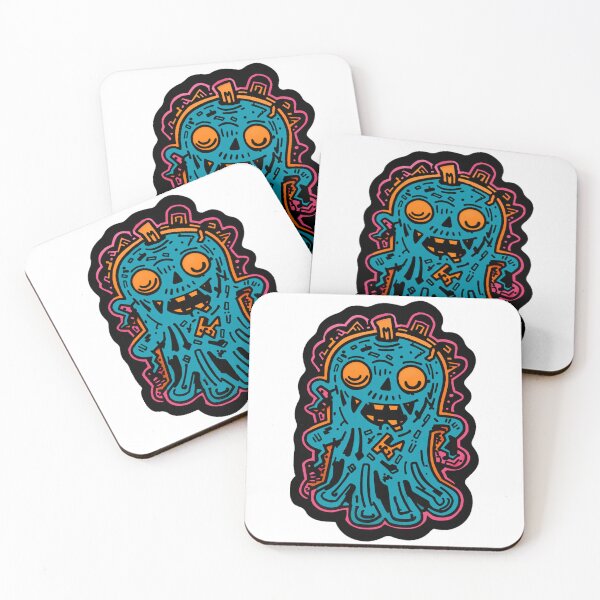 Item preview, Blue Singing Octopus Ghost Sticker designed and sold by spikesNprints.
