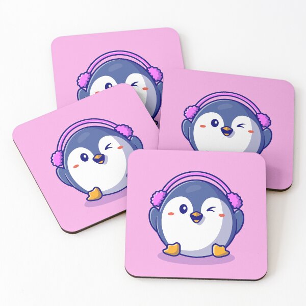 Item preview, Chilly Penguin in Style: Cute Penguin Wearing Earmuff Cartoon" designed and sold by hjian8219.