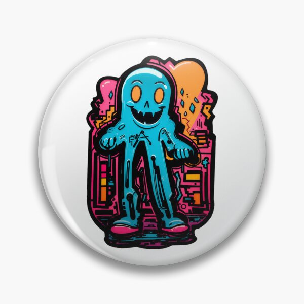 Item preview, Blue City Ghost Sticker designed and sold by spikesNprints.